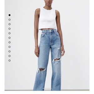 Zara wide leg flare jeans